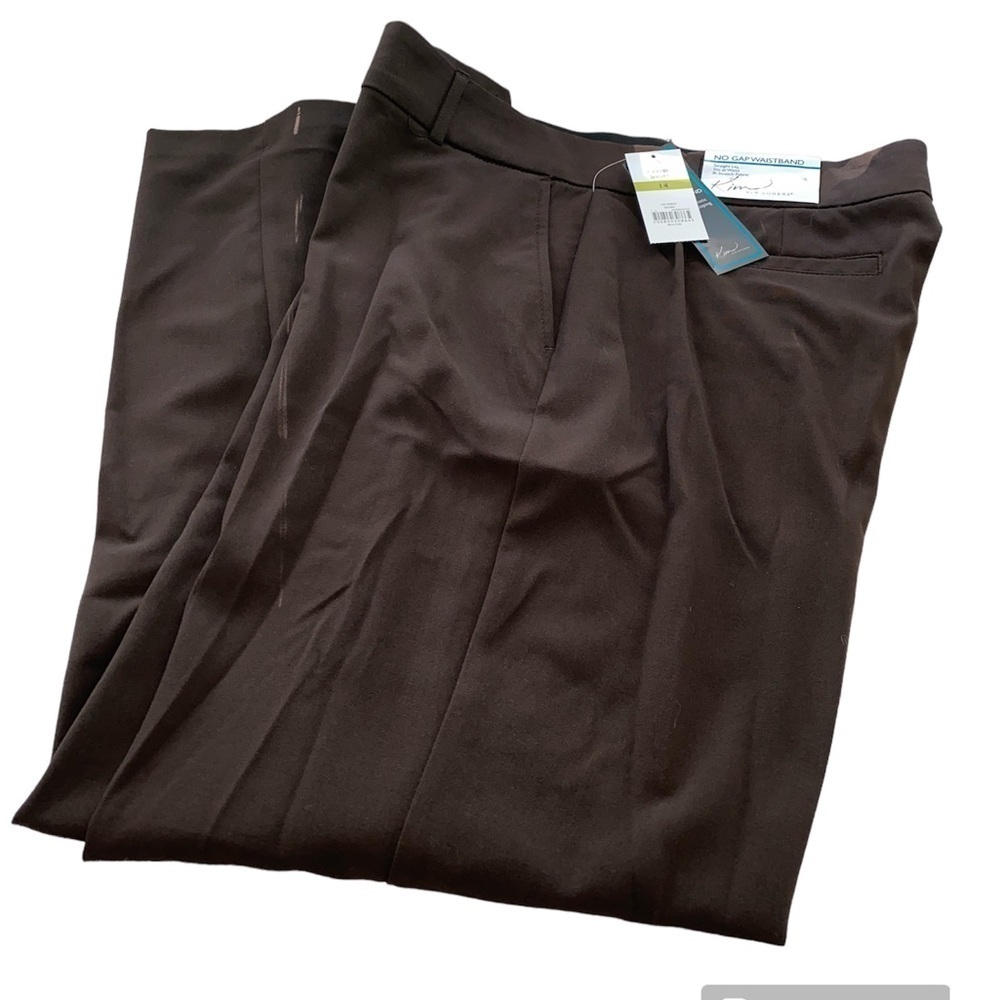Kim Rogers pants no gap waistband sits at waist slight stretchy Sz 14 short NWT